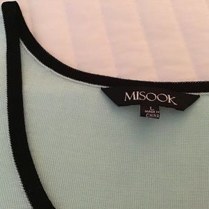 Misook tank top in Mint green. Rich and classic.